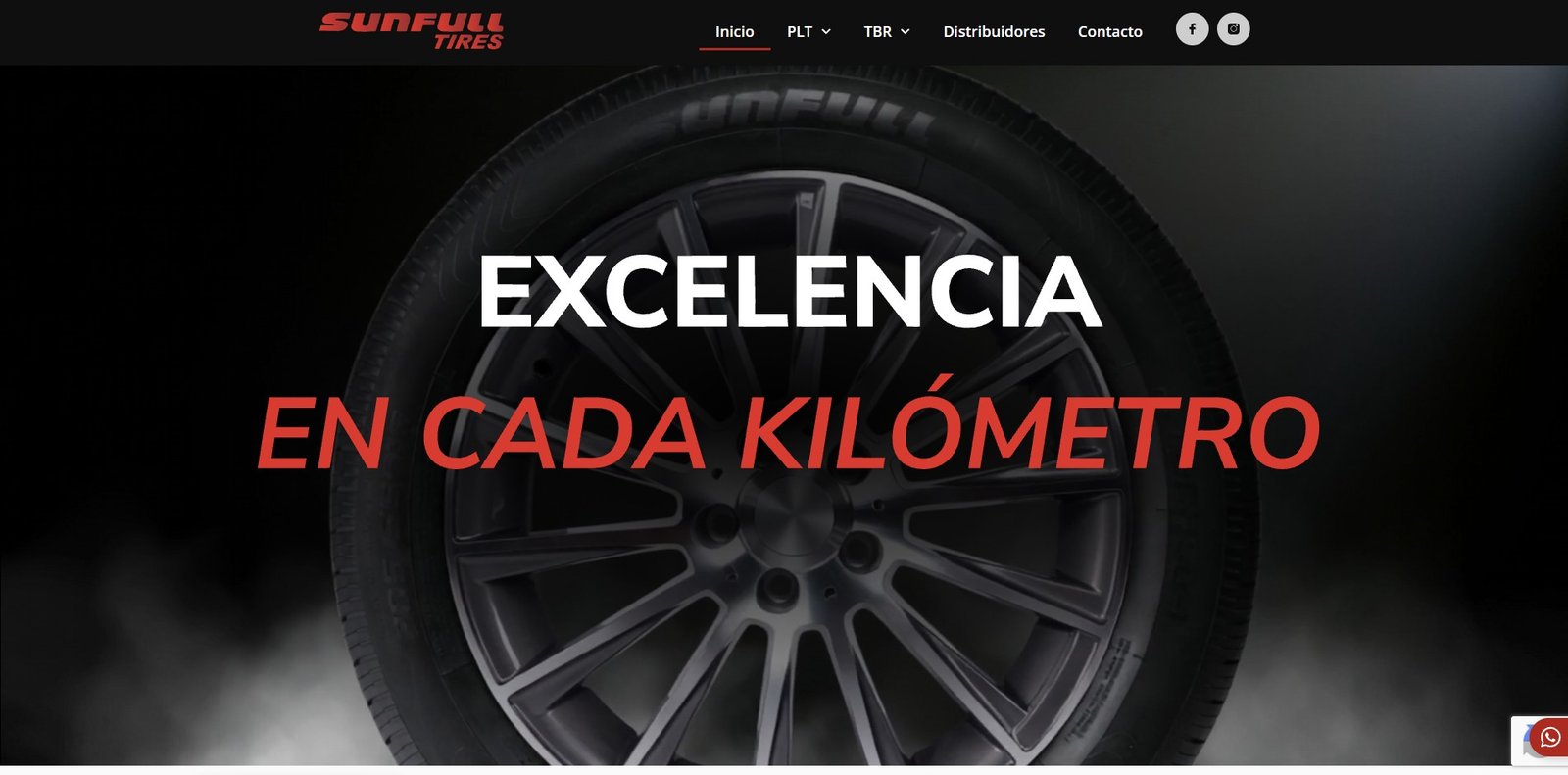 Captura de la página de inicio de Sunfull México