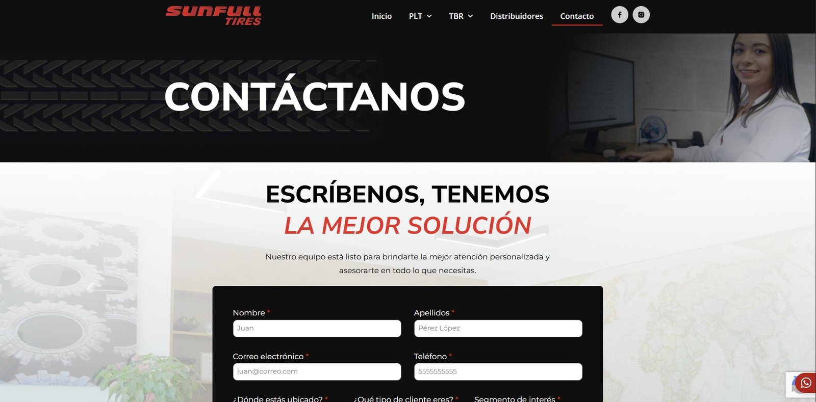 Captura del sitio de Sunfull México — sección 7